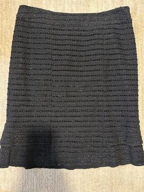 Etcetera Black Textured Pencil Skirt